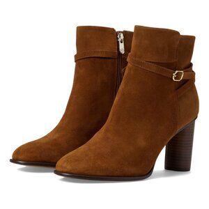 Draper James Brown Ankle Booties with Block Heel